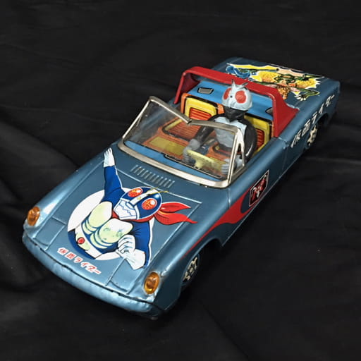 タカトク製 仮面ライダー スポーツカー ブリキ フリクションカー おもちゃ 昭和レトロ